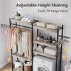 28"/30" Double Row Over Washer and Dryer Shelves, Freestanding 5 Tiers Laundry Room Storage and Organizer Standing Shelf - 3 of 4