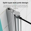 NicBex Shower Door 55"H Frameless Pivoting Tub Shower Doors with 1/4" (6mm) Thick SGCC Tempered Glass Door Panel for Bathroom - 2 of 4