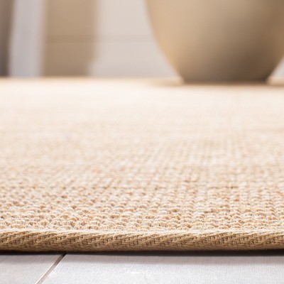 Natural Handmade Reversible Wool Rectangular Rug 5' x 7'