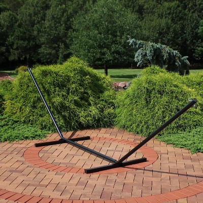 12-Foot Black Heavy-Duty Steel Hammock Stand