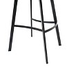 Set of 2 30" Dax Faux Leather Barstool Brown - Christopher Knight Home: Modern Low Back, Steel Frame - 4 of 4