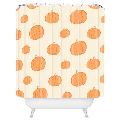 Allyson Johnson Pumpkins Shower Curtain Orange - Deny Designs