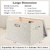 Large 17" 36 Quart Collapsible Stackable Storage Bins with Lids,3 Packs Beige Linen Fabric Closet Boxes with Lids,for Bedroom Office(17 X12 X11) - 2 of 4