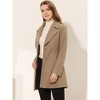 INSPIRE CHIC Women's Elegant Notched Lapel Button Single Breasted Winter Coat - 3 of 4
