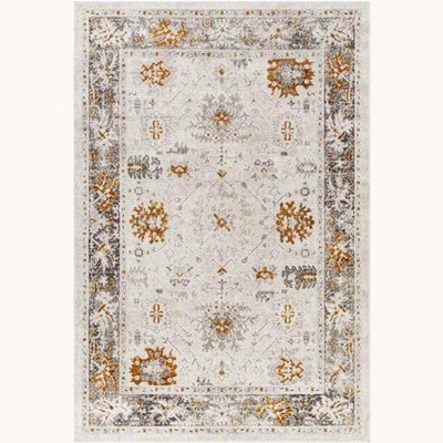 Mark & Day Jarin 7'8"x10' Rectangle Woven Indoor Area Rugs Burnt Orange/Taupe: Stain-Resistant, Pet Friendly, Floral Pattern