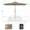 Sonkuki 10x6.5 ft LED Rectangular Patio Market Umbrella w/Tilt Adjustment - 3 of 4