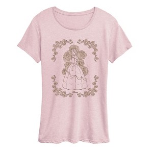 Women's - Disney Princess - Belle Roses Short Sleeve Graphic T-Shirt - 1 of 3
