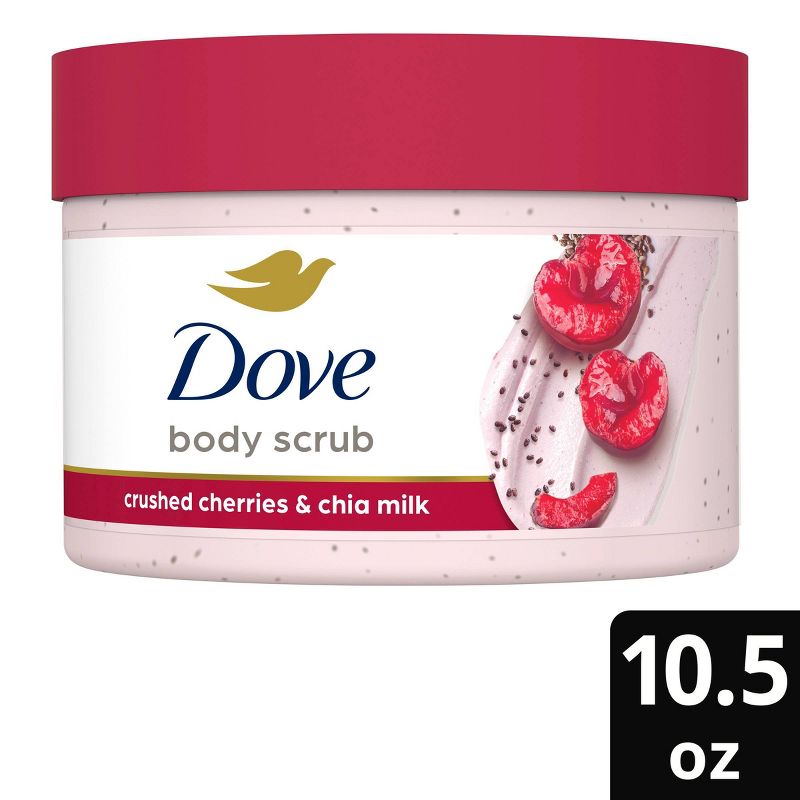 Dove Crushed Cherries &#38; Chia Milk Exfoliating Body Scrub - 10.5 oz, 1 of 8