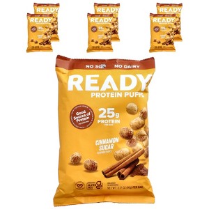 Ready Protein Puffs, Cinnamon Sugar, 6 Bags, 3.17 oz (90 g) Each - 1 of 4