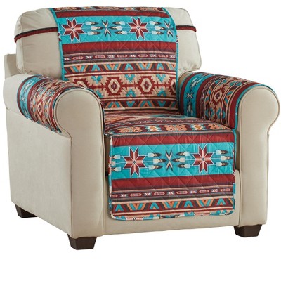 Collections Etc Quilted Bold Southwest Design Furniture Cover Chair ...