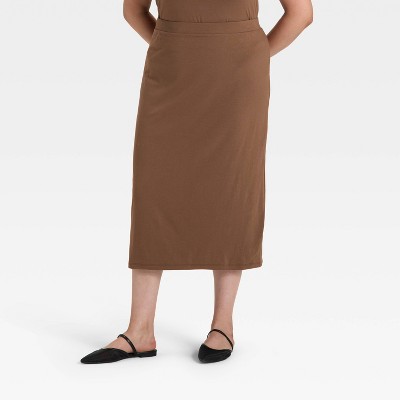Women's Compression Midi A-Line Skirt - A New Day™