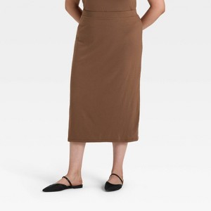 Women's Compression Midi A-Line Skirt - A New Day™ - 1 of 3
