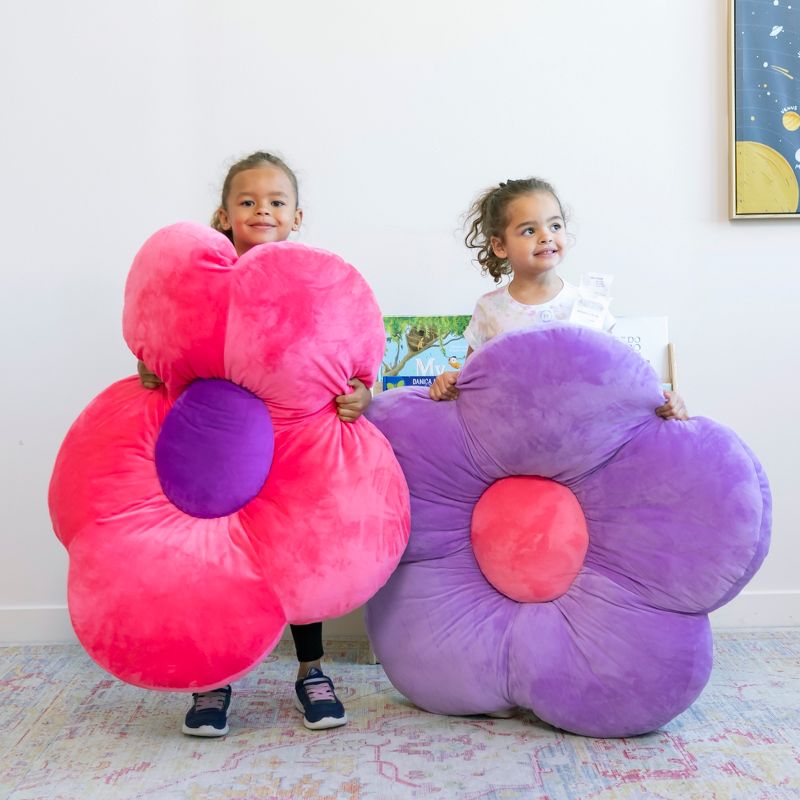 ECR4Kids Flower Floor Pillow, Oversized Cushion for Kids’ Bedrooms, Reading Nooks, Playrooms, 5 of 14