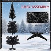 TopComfy Christmas Tree Stands 6ft Pencil Artificial Christmas Tree Slim Design Holiday Tree Home Office Decor for Room, Black, 31.52"*7.88"*7.88" - 4 of 4