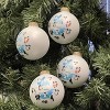 Glass Christmas Tree Ornaments - 67mm/2.63" [4 Pieces] Decorated Balls from Christmas by Krebs Seamless Hanging Holiday Decor - 4 of 4