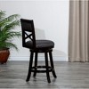 CAVINAS 24" Counter Height X-Back Chair, Swivel Stool, Bistro Chairs, Swivel Dining Chair, Fabric Seat - 4 of 4