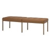60" Wide Camber Modern Metal and Bonded Leather Bench - Studio Designs Home - 4 of 4