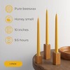 Beeswax Taper Candles 10 inch Set of 4 - Non Toxic and 100% Pure Beeswax Candles Ideal as Dinner Candles or Church Candles - 4 of 4