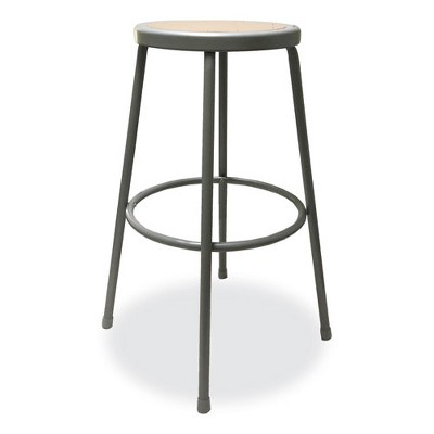 Brown and Gray Adjustable Backless Industrial Stool