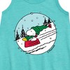 Girls' - Peanuts - Snoopy Woodstock Sled Graphic Sleeveless Aline Dress - 2 of 4