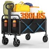 Heavy Duty Collapsible Wagon Cart with All-Terrain Wheels, 380LBS Capacity, Foldable Utility Cart, 4 Colors - 2 of 4