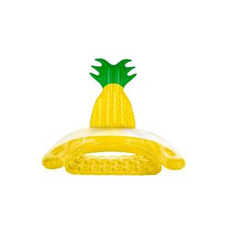 Swim Central 60" Inflatable Pineapple Swimming Pool Sling Chair Pool Float