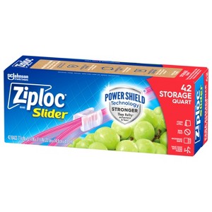 Ziploc Slider Storage Quart Bags - 1 of 4