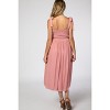 PinkBlush Pink Smocked Tie Strap Maternity Midi Dress - 3 of 4