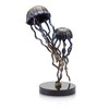 SPI Home Jellyfish Pair on Base Brass Sculpture Ocean Inspired Coastal Table Accent 11 Inches Tall - 2 of 3