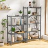 HONGGE Foldable Storage Shelves with Wheels, Heavy Duty Metal Shelving, No Assembly Organizer Wire Shelf Rack for Garage Kitchen, Pantry - 3 of 4