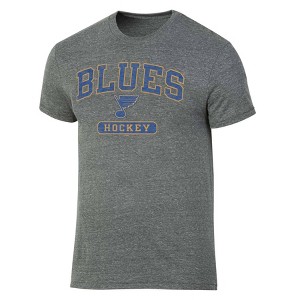 NHL St. Louis Blues Men's Gray Tri-Blend T-Shirt - 1 of 3