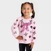 Toddler Girls' 2pc Disney Minnie Mouse Bow Cozy Woobie Pullover and Velour Bottom Set - Pink - 3 of 4
