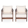 NicBex Outdoor Lounge Chairs with Cushions, 28" Teak Frame & Woven Back, Deep Seat Patio Furniture, Garden - 3 of 4