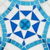 Teal Island Designs Star Mosaic Blue and White Iron Outdoor Accent Table - 3 of 4