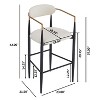NicBex 30" Counter Height Bar Stools Set of 2,Stool Chair with Iron Legs,Barstools with Backrest,Counter Stools for Kitchen Island,Cafe - 2 of 4