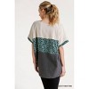 Women's Dalmatian Color Block Top - umgee - 3 of 4