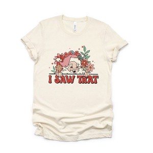 Simply Sage Market Women's I Saw That Santa Short Sleeve Graphic Tee - 1 of 4
