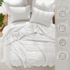 3 Pcs Waffle Weave Knit Lightweight Quilt Sets, Modern Elegant Chic Style Coverlet Set for All Season, Breathable Bed Set with Matching Shams - 2 of 4