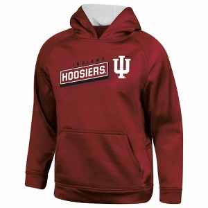 NCAA Indiana Hoosiers Boys' Gray Hooded Sweatshirt - 1 of 3