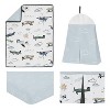 Sweet Jojo Designs Boy Baby Crib Bedding Set - Airplane Green and Blue 4pc - 2 of 4