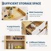 TROPOW Buffet Cabinet with 4 Drawers, Large Sideboard Storage Cabin, Kitchen Cabinet with Glass Doors & Adjustable Shelves - 4 of 4