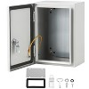 Electrical Distribution Box with Hinged Cover, Panel Box with Waterproof & Dustproof Enclosure, Indoor Outdoor Junction Box with Mounting Plate - 2 of 4
