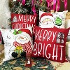 Christmas Pillow Covers 18x18 Inch Set of 4 Merry Christmas Red Throw Pillow Cases - 2 of 4