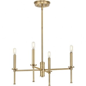 Progress Lighting Elara 4-Light Chandelier, Vintage Brass, Clear Glass Shades - 1 of 1