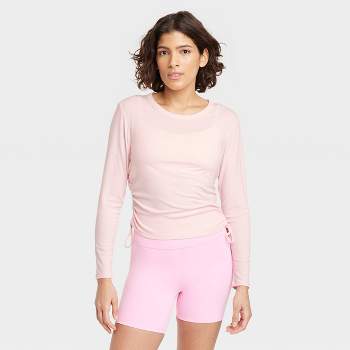 All In Motion Orchid Purple Pink V Neck Cropped Long Line Sports
