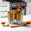Unique Bargains Disposable Baking Cups Aluminum Foil Multicolor 2.68"x1.57" 50 Pcs - 2 of 4