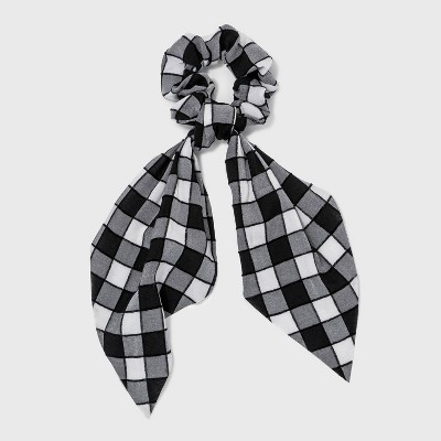 Gingham Check Scarf Hair Twisters - Wild Fable™ Black