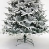 Racxily 7ft Snow Flocked Christmas Tree, Artificial Hinged Pine with White Realistic Tips, Unlit - 4 of 4