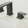 BWE 8 in. Widespread Double Handle Bathroom Faucet with Pop-up drain in Matte Black - image 4 of 4