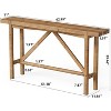 Tribesigns Solid Wood Console Table, 63" Long Farmhouse Entryway Sofa Table for Living Room, Hallway, Foyer, Entrance - 3 of 4